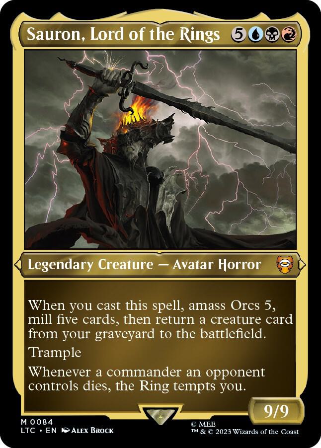Sauron, Lord of the Rings (Display Commander) - Thick Stock [Commander: The Lord of the Rings: Tales of Middle-earth] 84