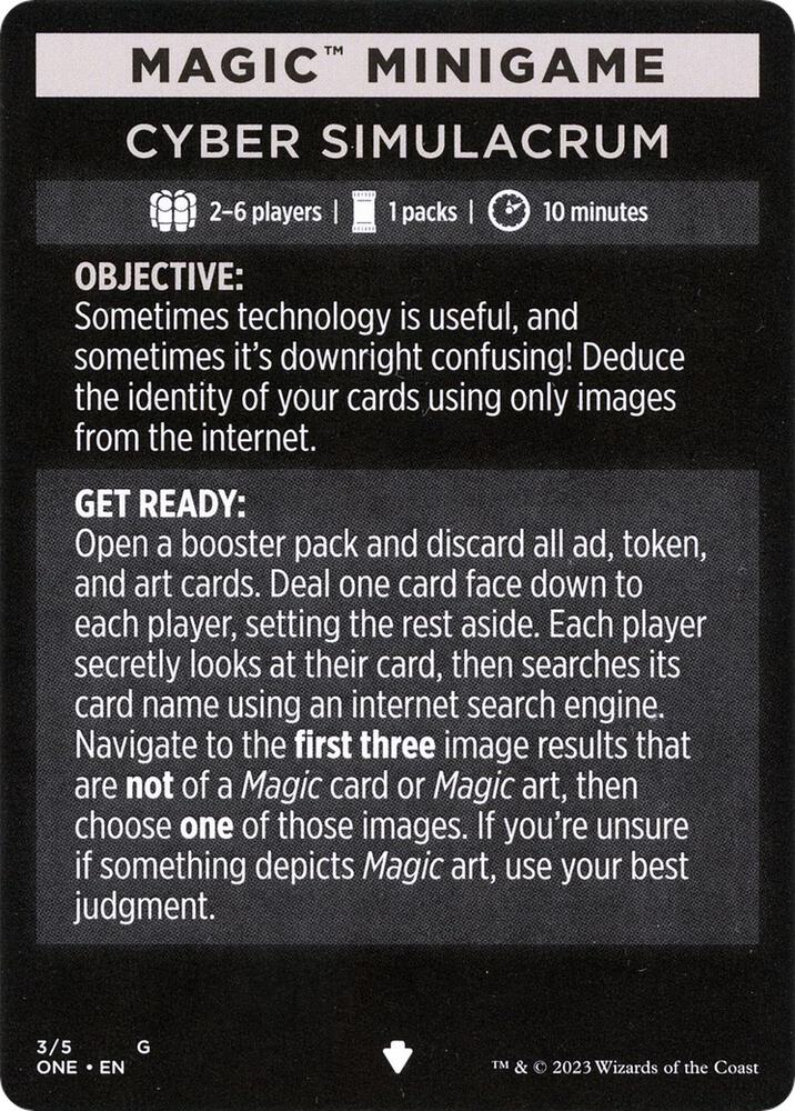 Magic Minigame: Cyber Simulacrum [Phyrexia: All Will Be One] 3
