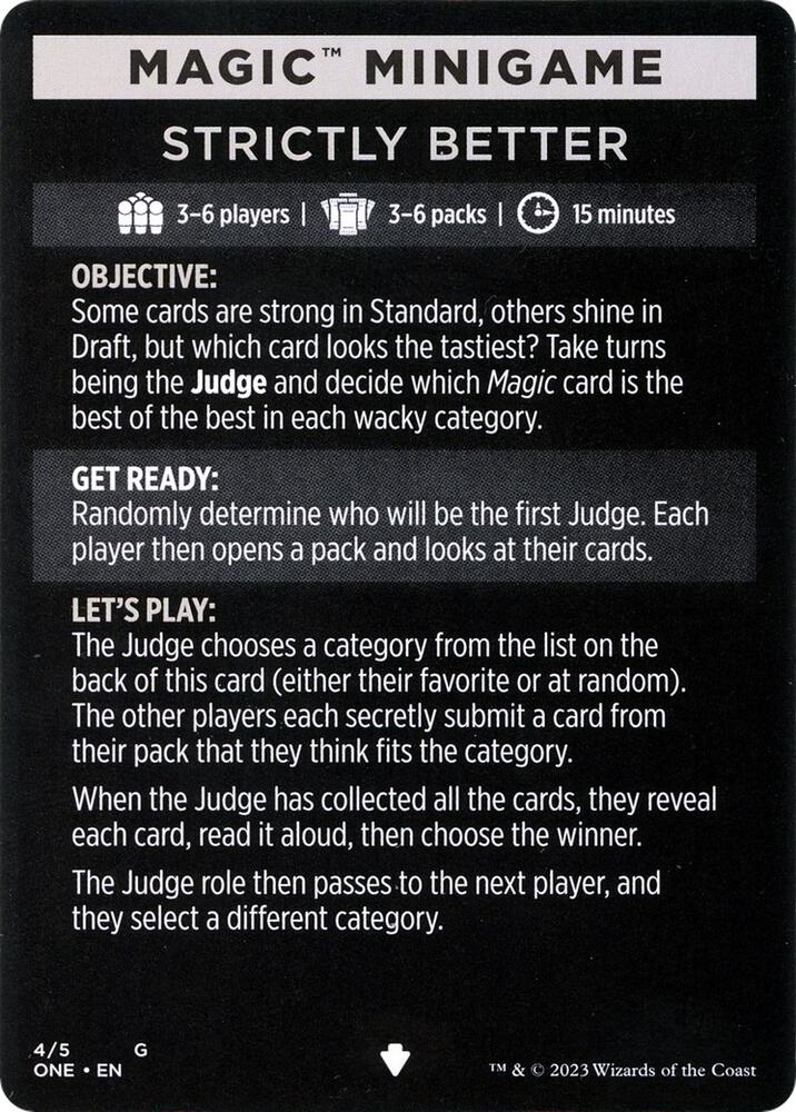 Magic Minigame: Strictly Better [Phyrexia: All Will Be One] 4