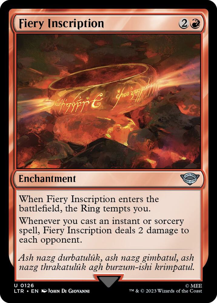 Fiery Inscription [Universes Beyond: The Lord of the Rings: Tales of Middle-earth] 126