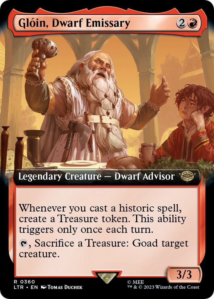 Gloin, Dwarf Emissary (Extended Art) [Universes Beyond: The Lord of the Rings: Tales of Middle-earth] 360