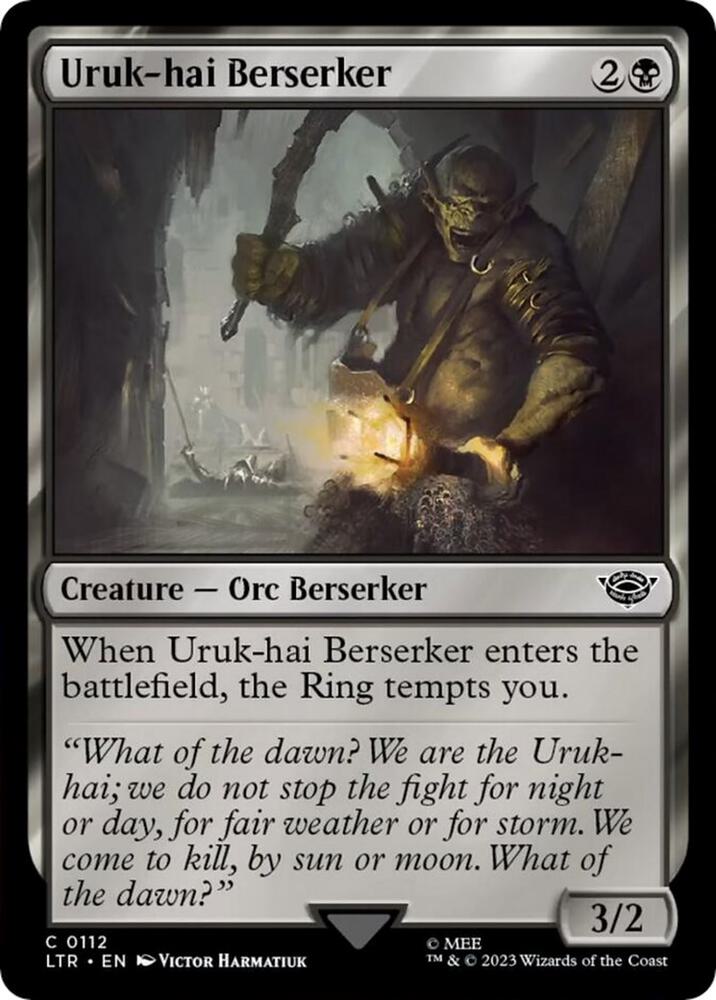 Uruk-hai Berserker [Universes Beyond: The Lord of the Rings: Tales of Middle-earth] 112