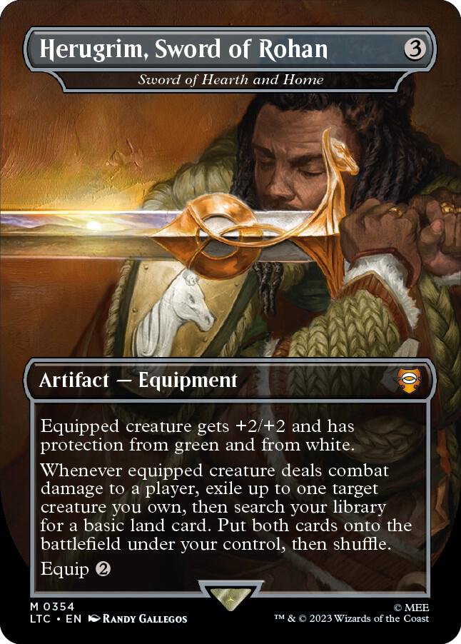 Herugrim, Sword of Rohan - Sword of Hearth and Home (Borderless) [Commander: The Lord of the Rings: Tales of Middle-earth] 354