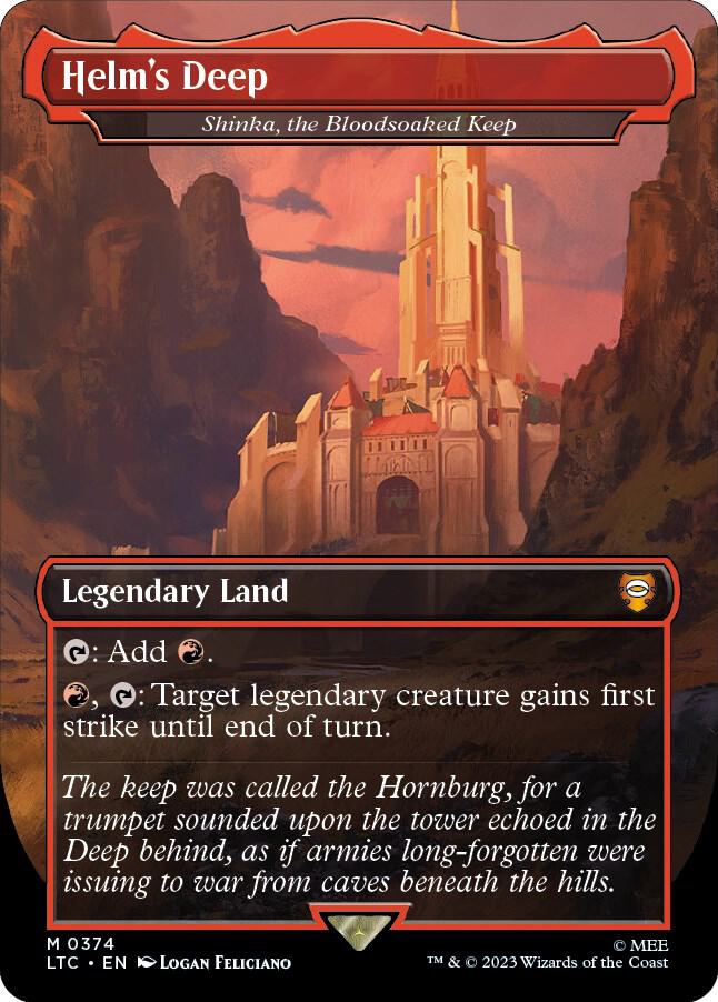 Helm's Deep - Shinka, the Bloodsoaked Keep (Borderless) [Commander: The Lord of the Rings: Tales of Middle-earth] 374
