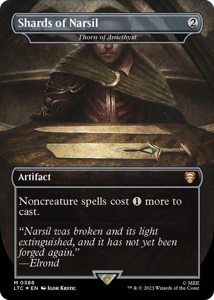 Shards of Narsil - Thorn of Amethyst (Borderless) (Surge Foil) [Commander: The Lord of the Rings: Tales of Middle-earth] 386