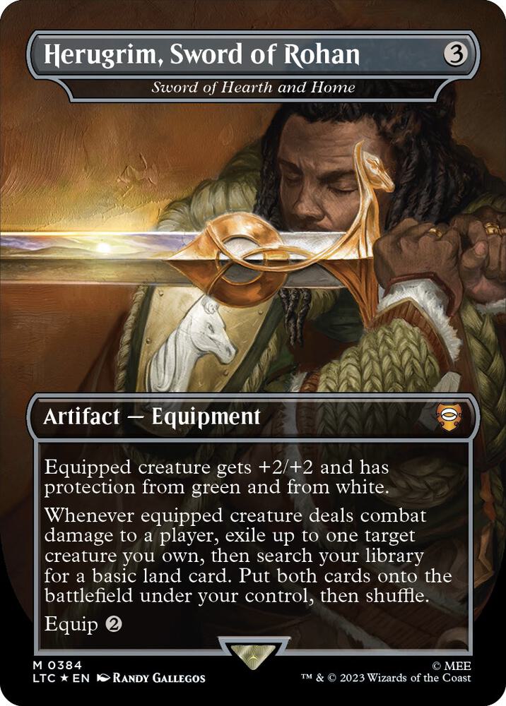 Herugrim, Sword of Rohan - Sword of Hearth and Home (Surge Foil) [Commander: The Lord of the Rings: Tales of Middle-earth] 384