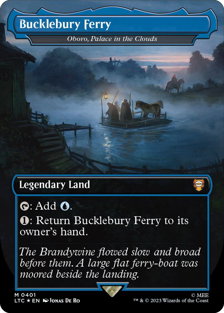 Bucklebury Ferry - Oboro, Palace in the Clouds (Borderless) (Surge Foil) [Commander: The Lord of the Rings: Tales of Middle-earth] 401