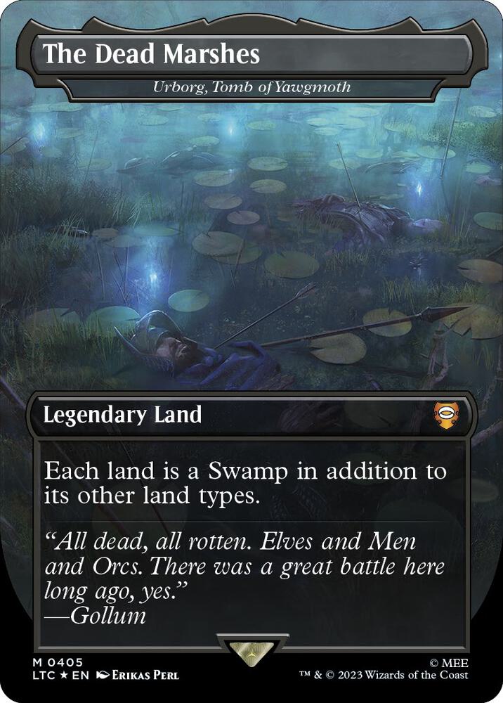 The Dead Marshes - Urborg, Tomb of Yawgmoth (Borderless) (Surge Foil) [Commander: The Lord of the Rings: Tales of Middle-earth] 405
