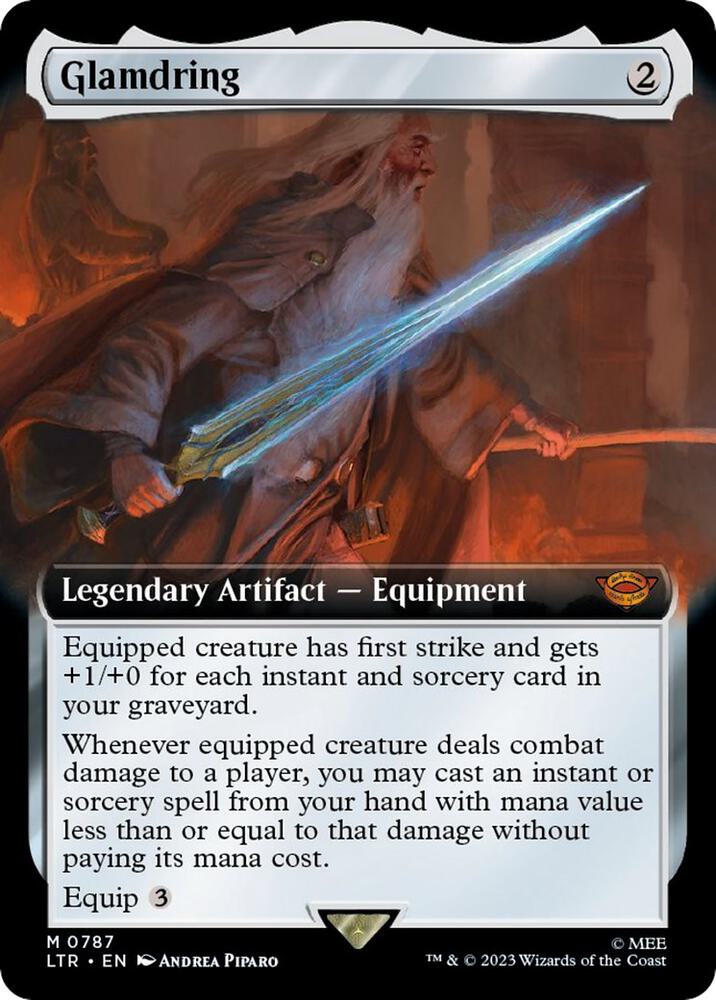 Glamdring (Extended Art) (Surge Foil) [Universes Beyond: The Lord of the Rings: Tales of Middle-earth] 787