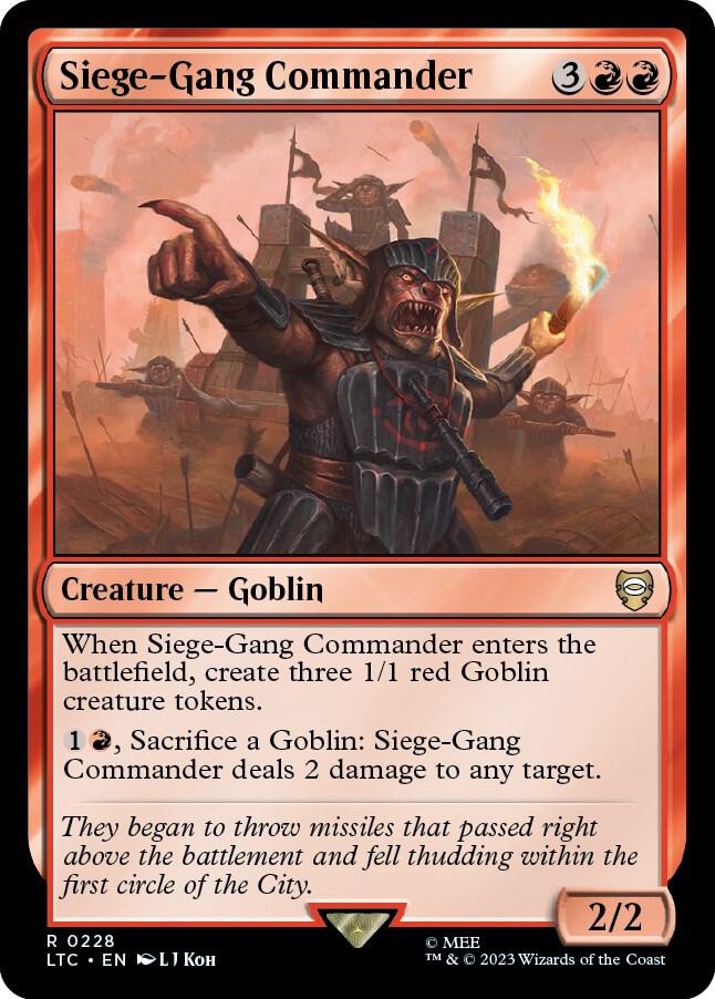 Siege-Gang Commander [Commander: The Lord of the Rings: Tales of Middle-earth] 228