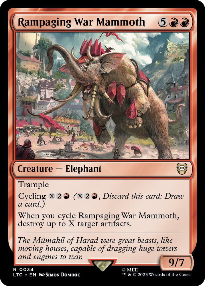 Rampaging War Mammoth [Commander: The Lord of the Rings: Tales of Middle-earth] 34