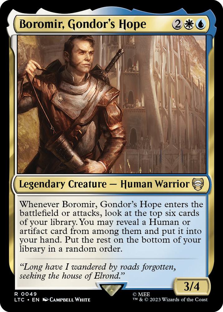 Boromir, Gondor's Hope [Commander: The Lord of the Rings: Tales of Middle-earth] 49