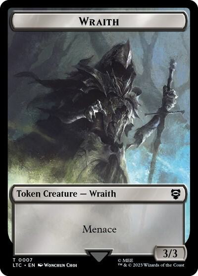 Wraith // Goblin Double-Sided Token [Commander: The Lord of the Rings: Tales of Middle-earth] 7 // 8