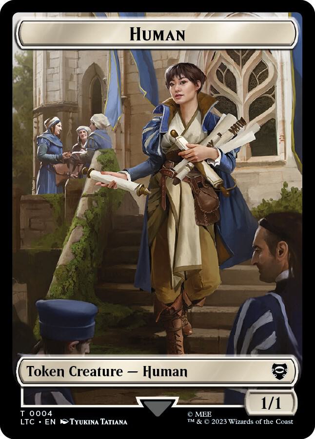 Human // Treasure Double-Sided Token [Commander: The Lord of the Rings: Tales of Middle-earth] 4 // 12