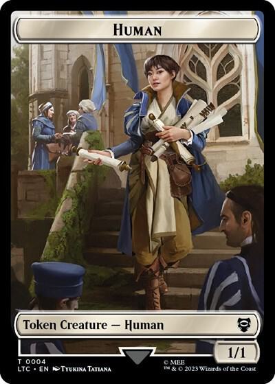 Human // Human Knight Double-Sided Token [Commander: The Lord of the Rings: Tales of Middle-earth] 4 // 9