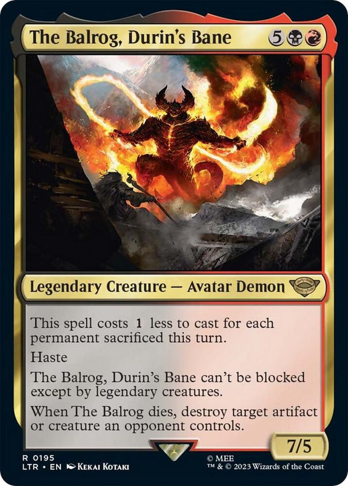 The Balrog, Durin's Bane [Universes Beyond: The Lord of the Rings: Tales of Middle-earth] 195