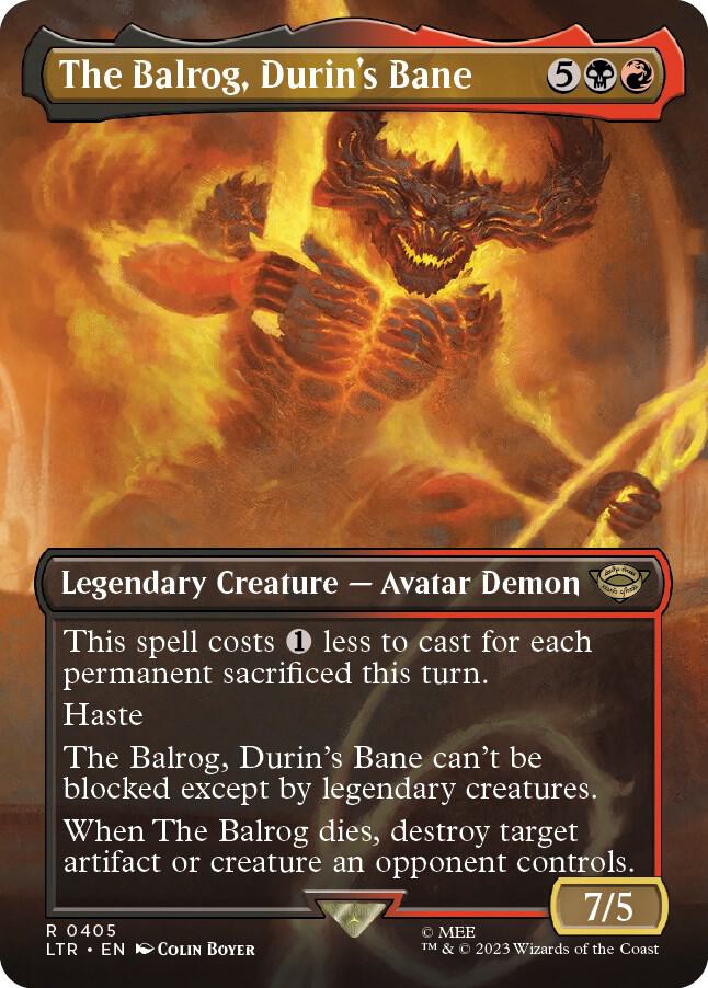 The Balrog, Durin's Bane (Borderless) [Universes Beyond: The Lord of the Rings: Tales of Middle-earth] 405