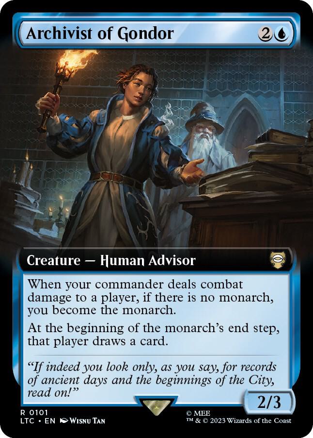 Archivist of Gondor (Extended Art) [Commander: The Lord of the Rings: Tales of Middle-earth] 101