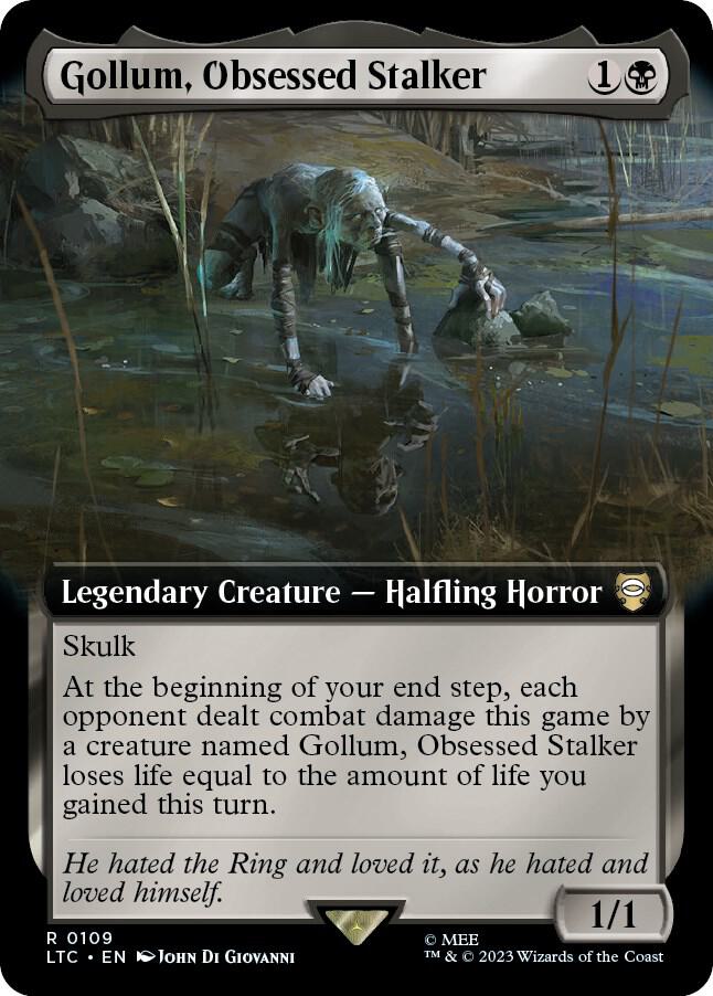 Gollum, Obsessed Stalker (Extended Art) [Commander: The Lord of the Rings: Tales of Middle-earth] 109