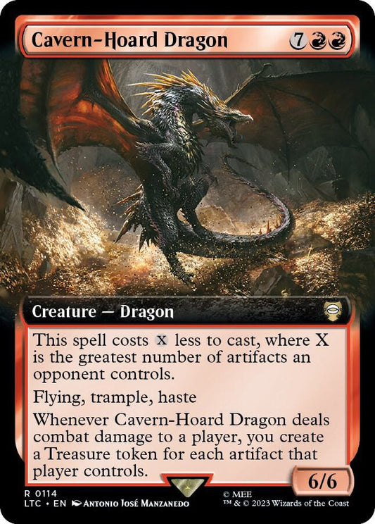 Cavern-Hoard Dragon (Extended Art) [Commander: The Lord of the Rings: Tales of Middle-earth] 114
