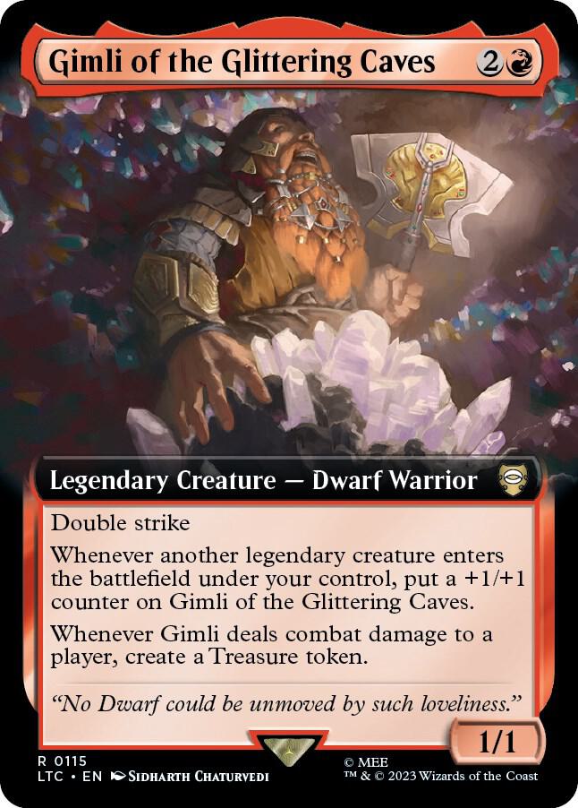 Gimli of the Glittering Caves (Extended Art) [Commander: The Lord of the Rings: Tales of Middle-earth] 115