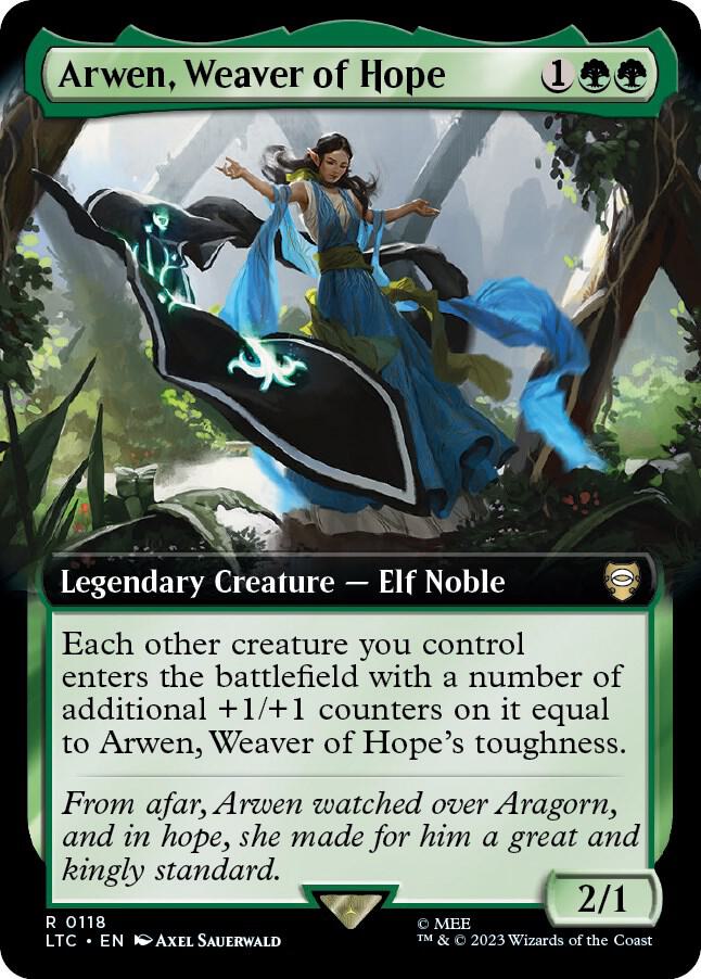 Arwen, Weaver of Hope (Extended Art) [Commander: The Lord of the Rings: Tales of Middle-earth] 118
