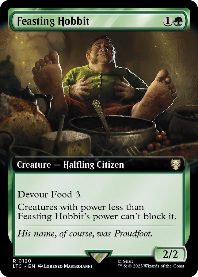 Feasting Hobbit (Extended Art) [Commander: The Lord of the Rings: Tales of Middle-earth] 120