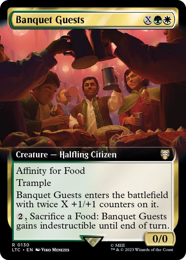 Banquet Guests (Extended Art) [Commander: The Lord of the Rings: Tales of Middle-earth] 130