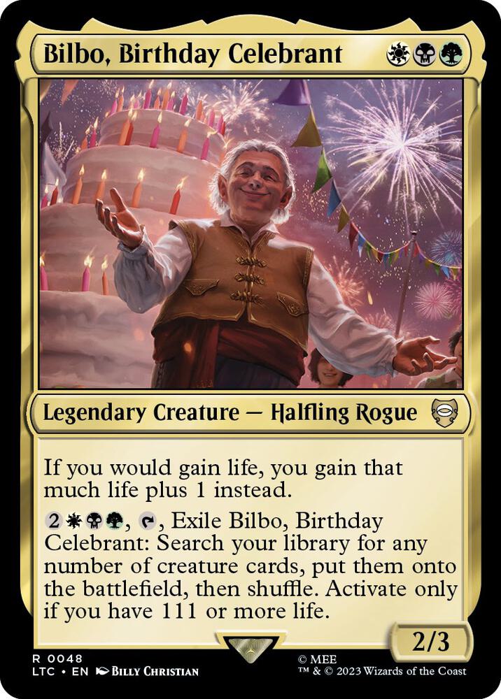 Bilbo, Birthday Celebrant [Commander: The Lord of the Rings: Tales of Middle-earth] 48