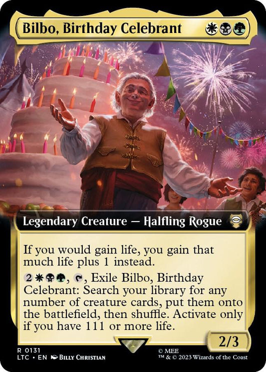 Bilbo, Birthday Celebrant (Extended Art) [Commander: The Lord of the Rings: Tales of Middle-earth] 131