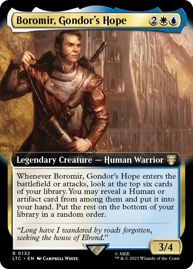 Boromir, Gondor's Hope (Extended Art) [Commander: The Lord of the Rings: Tales of Middle-earth] 132