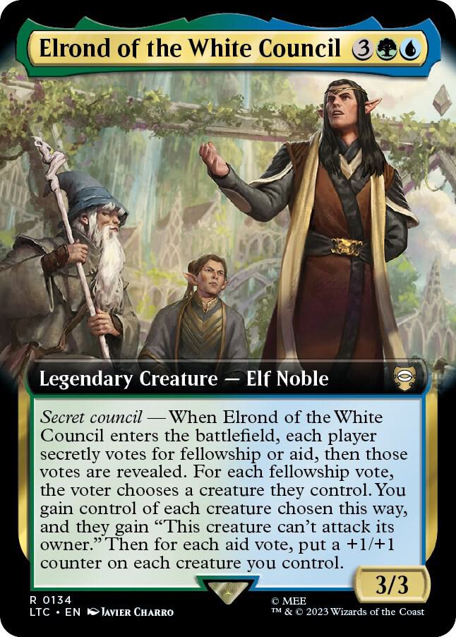 Elrond of the White Council (Extended Art) [Commander: The Lord of the Rings: Tales of Middle-earth] 134