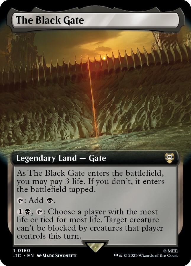 The Black Gate (Extended Art) [Commander: The Lord of the Rings: Tales of Middle-earth] 160