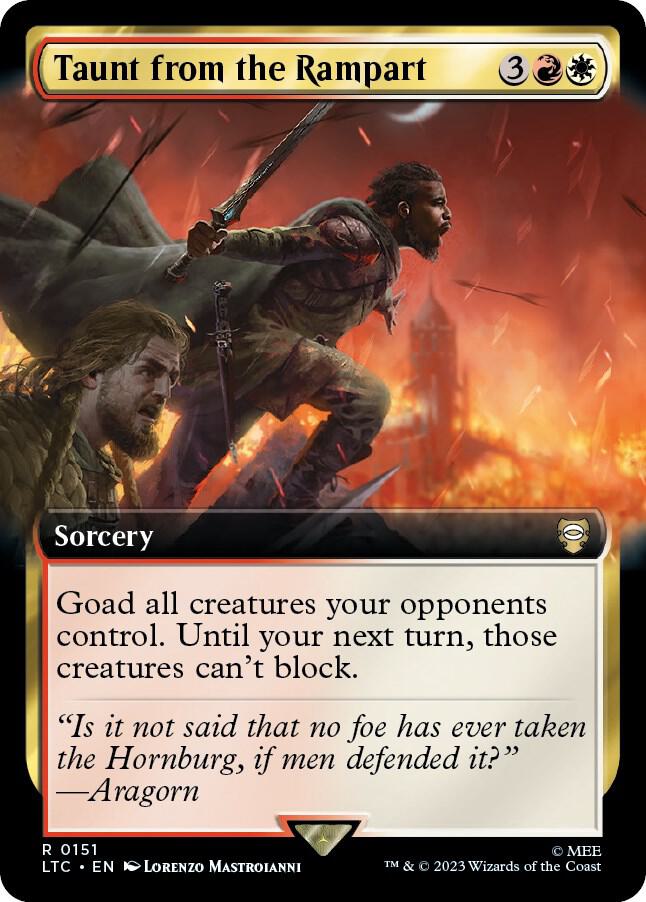 Taunt from the Rampart (Extended Art) [Commander: The Lord of the Rings: Tales of Middle-earth] 151