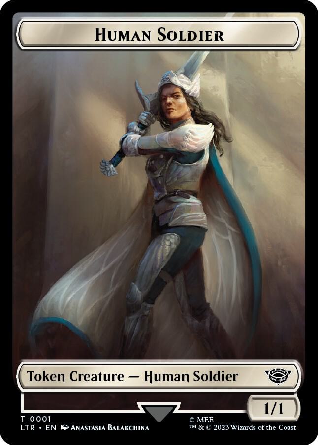 Human Soldier Token (0001) [Universes Beyond: The Lord of the Rings: Tales of Middle-earth] 1