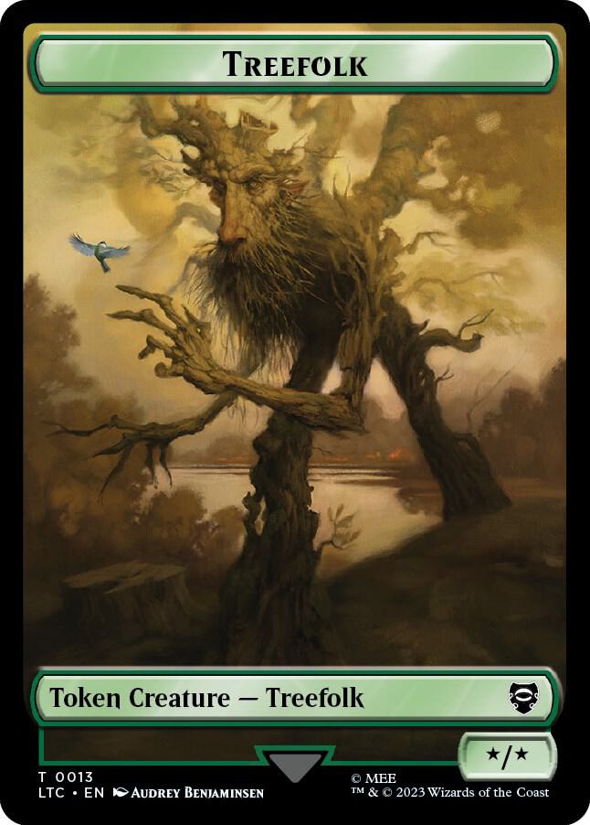 Treefolk // Food (0009) Double-Sided Token [Commander: The Lord of the Rings: Tales of Middle-earth] 13 // 9
