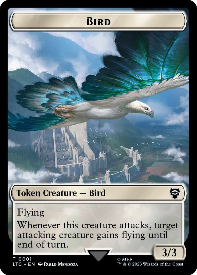 Bird (0001) // Goat Double-Sided Token [Commander: The Lord of the Rings: Tales of Middle-earth] 1 // 2