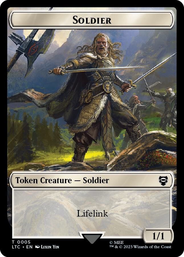 Soldier // Food (0010) Double-Sided Token [Commander: The Lord of the Rings: Tales of Middle-earth] 5 // 10