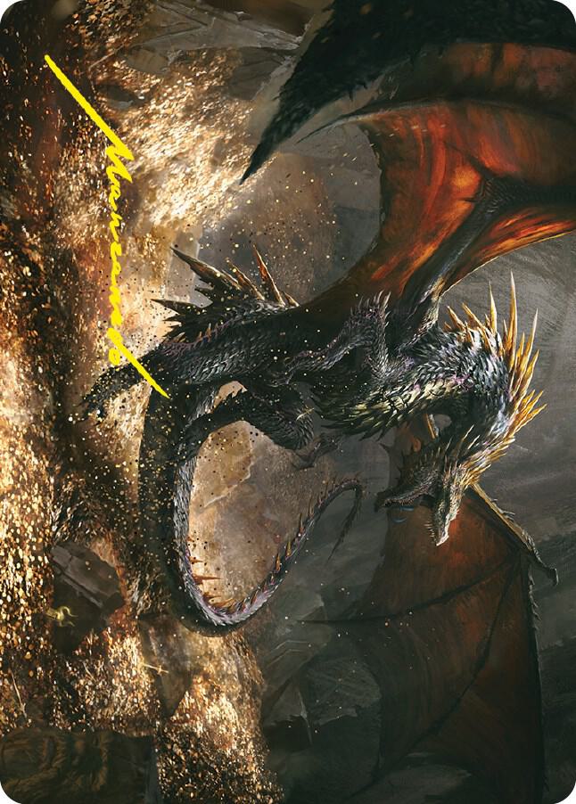 Cavern-Hoard Dragon Art Card (Gold-Stamped Signature) [Art Series: Universes Beyond: The Lord of the Rings: Tales of Middle-earth] 61