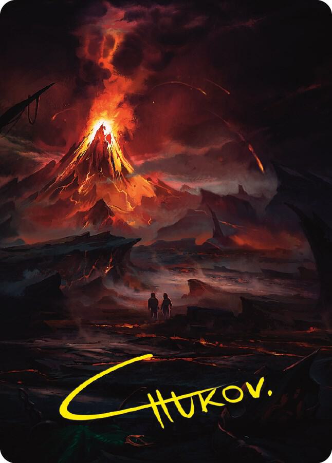 Valley of Gorgoroth Art Card (Gold-Stamped Signature) [Art Series: Universes Beyond: The Lord of the Rings: Tales of Middle-earth] 80