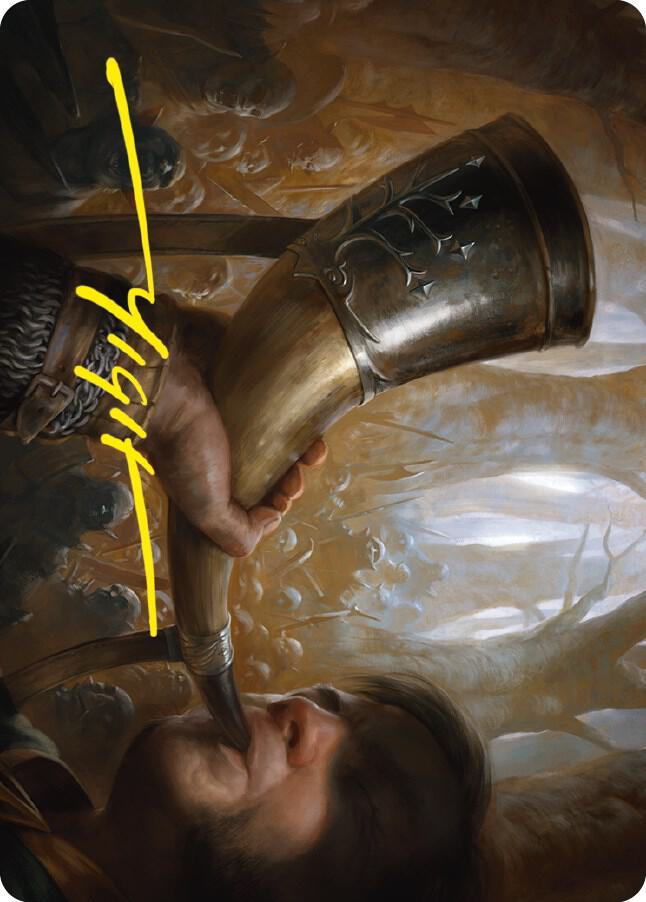 Horn of Gondor Art Card (Gold-Stamped Signature) [Art Series: Universes Beyond: The Lord of the Rings: Tales of Middle-earth] 29