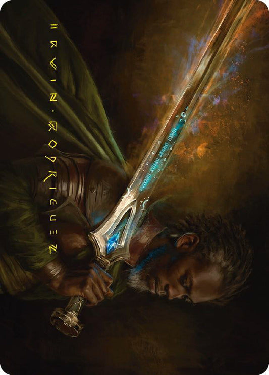 Anduril, Flame of the West Art Card (Gold-Stamped Signature) [Art Series: Universes Beyond: The Lord of the Rings: Tales of Middle-earth] 28