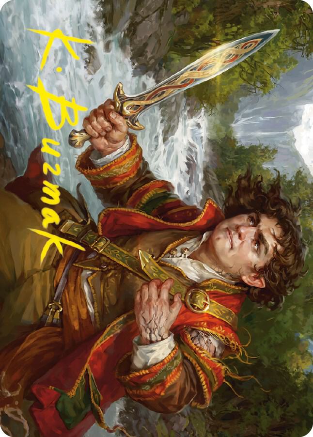 Frodo Baggins Art Card (16/81) (Gold-Stamped Signature) [Art Series: Universes Beyond: The Lord of the Rings: Tales of Middle-earth] 16