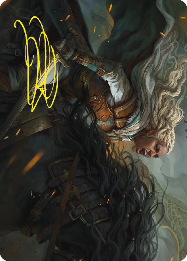 Eowyn, Fearless Knight Art Card (Gold-Stamped Signature) [Art Series: Universes Beyond: The Lord of the Rings: Tales of Middle-earth] 15