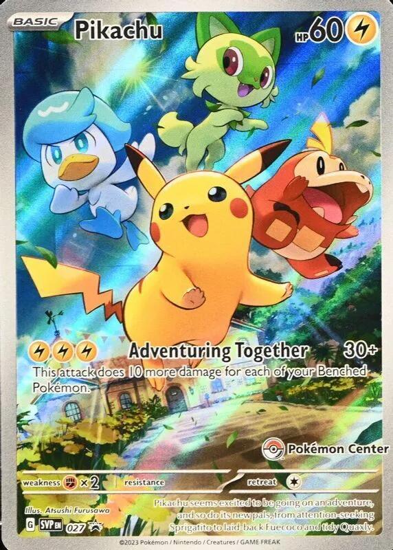 Pikachu - 027 (Pokemon Center Exclusive) [SV: Scarlet & Violet Promo Cards] 027