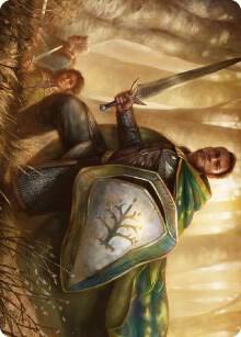 Boromir, Warden of the Tower Art Card [Art Series: Universes Beyond: The Lord of the Rings: Tales of Middle-earth] 1
