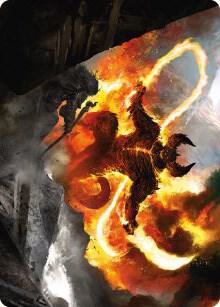 The Balrog, Flame of Udun Art Card [Art Series: Universes Beyond: The Lord of the Rings: Tales of Middle-earth] 36