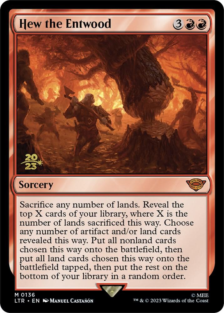 Hew the Entwood [Prerelease Cards] 136