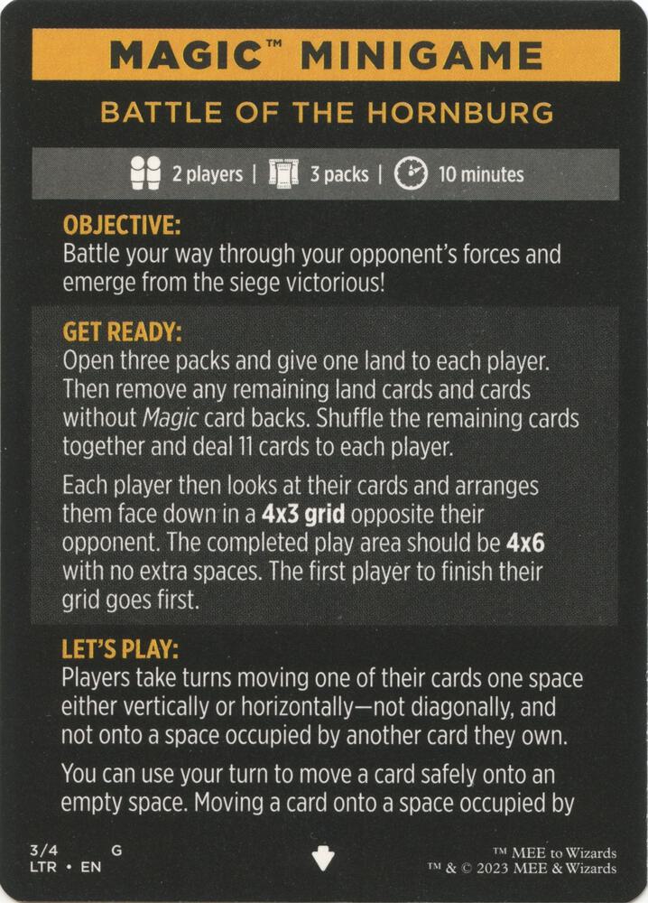 Magic Minigame: Battle of the Hornburg [Universes Beyond: The Lord of the Rings: Tales of Middle-earth] 3