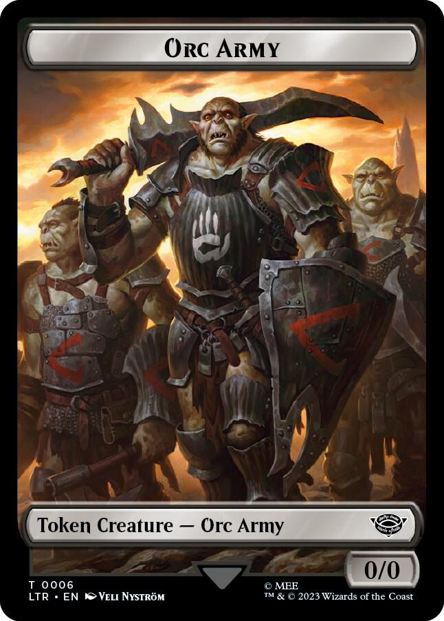 Orc Army (0006) // Food (0010) Double-Sided Token [Universes Beyond: The Lord of the Rings: Tales of Middle-earth] 6 // 10